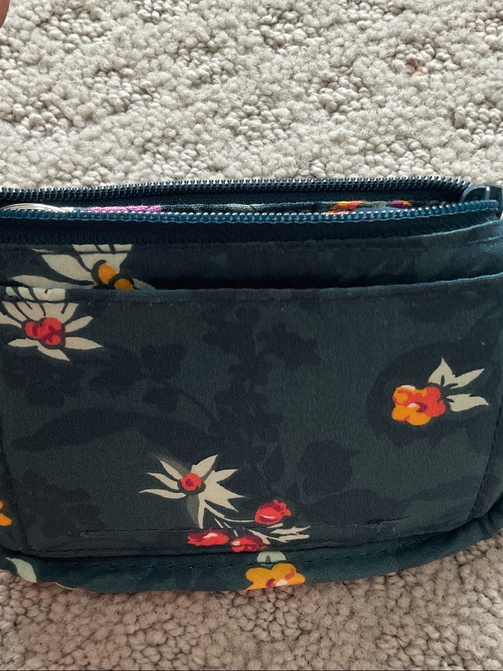 Vera Bradley Dark Blue Floral ID Card Case with Key Ring 0543 - Picture 6 of 9